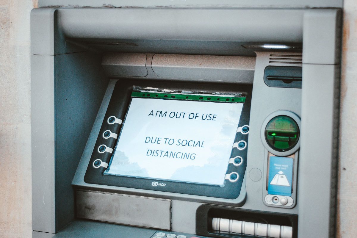 ATM out of service due to social distancing